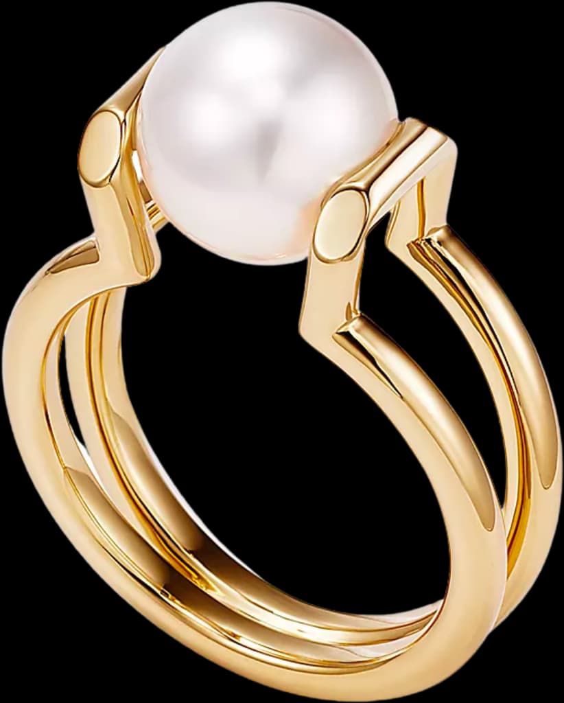 Gold Pearl Ring